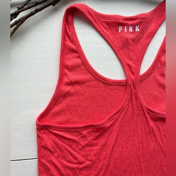 Pink VS Racerback Ribbed Tank - Picture 4 of 7